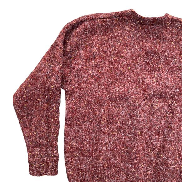 Vintage Claybrooke Wool Cardigan Rust Shag Kurt Cobain Grunge Grandpa Sweater-M - Picture 9 of 14